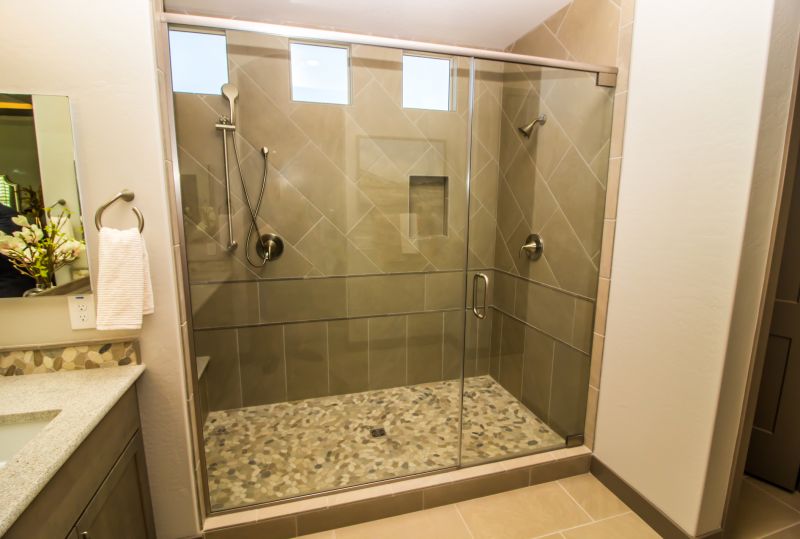 Luxury Walk-In Shower with Glass Enclosure